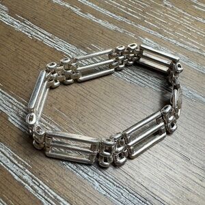 Sterling Silver 925 Gate Link Bracelet
